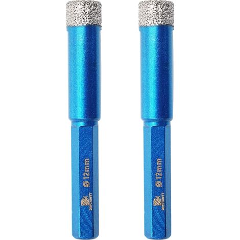Trepan diamant carrelage 12mm - Foret Céramique pour Porcelaine,Céramique, Granit,Carrelage(2 Pièces) (1/5)