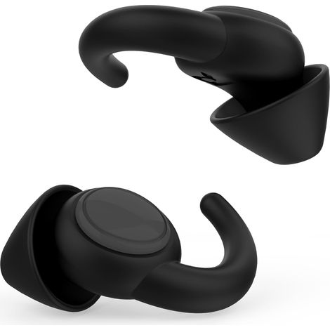 Bouchon d'Oreille pour Dormir Anti Bruit - Douceur et Confort - Lavable et réutilisable [-26dB] (2 Paires, S+L) (1/5)