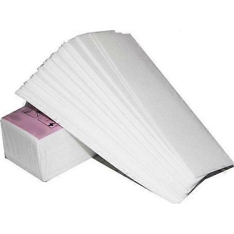 100 bandes dépilatoires jetables non tissées pour l'épilation des jambes et des bras. Épilateur à cire. (1/4)
