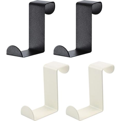 Pièces Crochets Porte en Acier Inoxydable, Crochet Torchon Cuisine, Patere Porte, Crochets Torchons et Manteaux Réversibles pour Porte 2 cm ou 4 cm, Rangement Cuisine Salle de Bain Bureau (1/4)