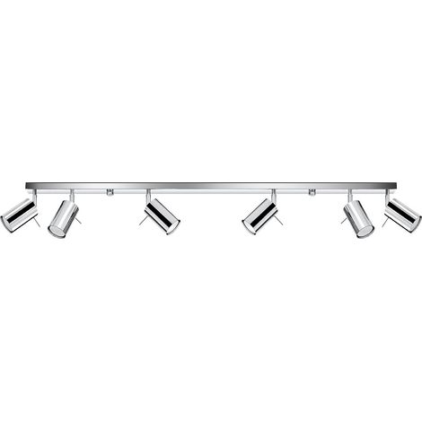 Lámparas de techo Ring cromo acero 6xGU10 118cm Sollux