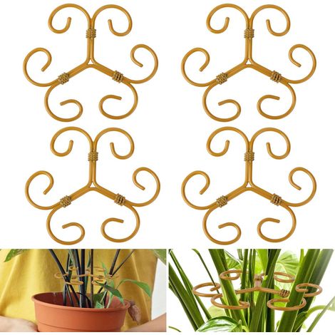 4 Pièces Support de Tige Plante, Tuteur de Croissance Vertical pour Plantes Grimpantes Monstera et Plantes d'Intérieur Fer Support Tige et Treillis (1/5)