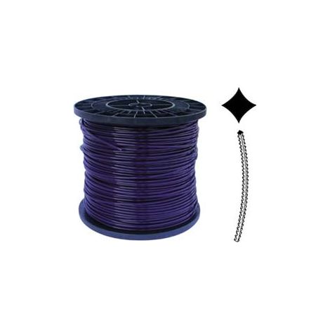 FILO NYLON PLATINO SEGHETTATO VIOLA PER DECESPUGLIATORE ø mm.3,3 bobina mt.200 ACTIVE