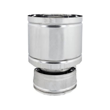 TERMINALE ANTIVENTO A BOTTE ACCIAIO INOX Diam. 200x250