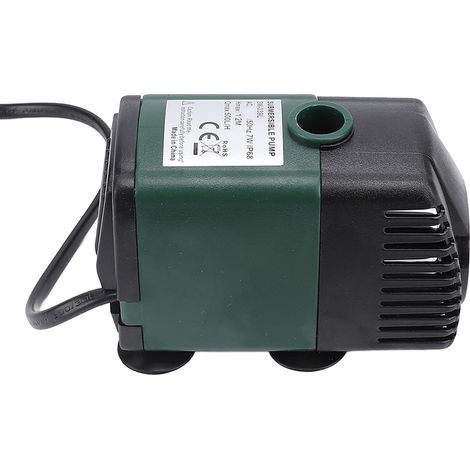 Pompe submersible 7 W 500 l/h, indice de protection IP68, hauteur de refoulement de 120 cm, silencieuse, pour aménagement paysager, aquarium, bassin, fontaine, prise UE 220 V (1/5)
