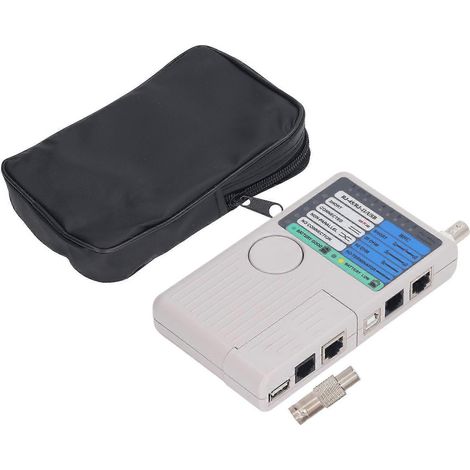 Testeur de câbles à distance 4 en 1 avec module de réponse rapide, module détachable, connecteurs réseau, téléphone, BNC, USB, RJ11, RJ45 et coaxial
