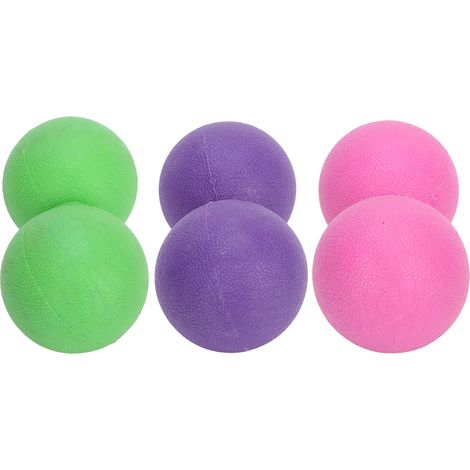 Balle de massage en silicone en forme de cacahuète pour le yoga, l'entraînement, la relaxation des fascias et des muscles, équipement de fitness (violet, rose, rouge, vert) (1/5)