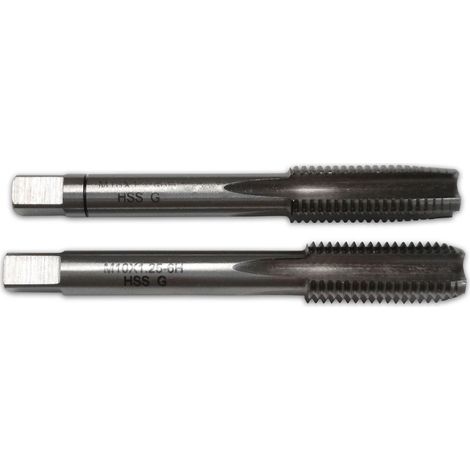 Tarauds fins hss 2 passes - jeu de 2 tarauds de 10 x 125 fin (1/2)