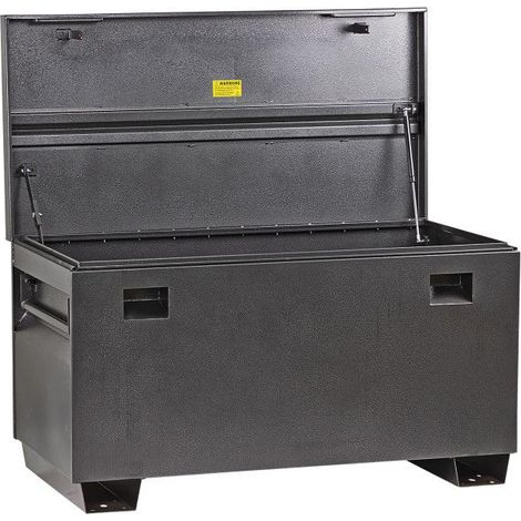 Dema – Coffre de chantier verrouillable 420 litres – Acier 1,5 mm – Dimensions extérieures 1220 x 610 x 700 mm – Résistant aux éclaboussures