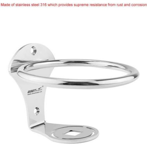 Porte-Gobelet - Acier Inoxydable 316 - Pour Voiture Bateau Camping-Car Yacht SUV - 86 mm - Argent - 1 Pièce (1/4)