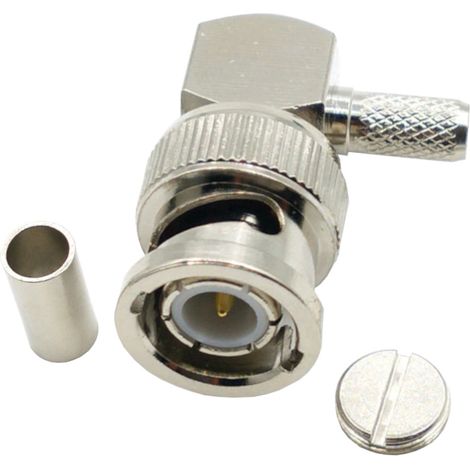 Connettore BNC per cavo RG58, angolato (1/3)