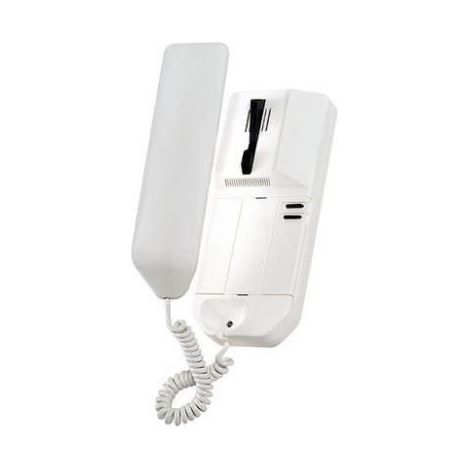 Interphone collectif - HD4K - Combiné audio avec fil - Blanc - Volume réglable - Fixation murale