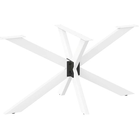 Esstischbein in Spinnenform Weiß 120x68x(72-73) cm Stahl