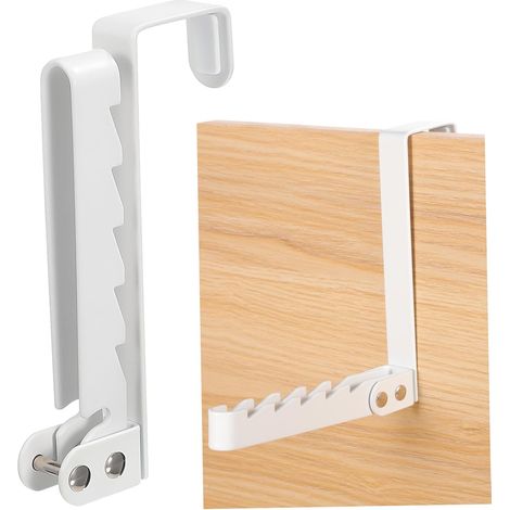 Porte-serviettes pliable à suspendre la porte, sans perçage, support de rangement robuste pour (1/5)