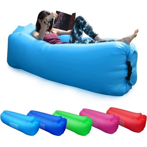 Canapé gonflable portable, étanche, taille L, pour piscine, plage, camping, fêtes aquatiques et vacances.-AquaForge (1/5)