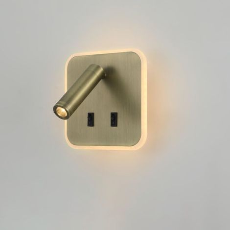 LED-Leselampe mit 2 Schaltern, Wandleuchte, verstellbares Leselicht, 350°/90° schwenkbar, Nachttischlampe fürs Schlafzimmer (1/5)