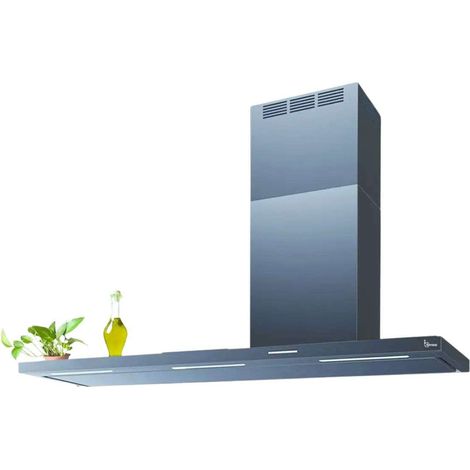HOTTE ELEA PARETE cm. 120x60, cheminée droite - Acier inoxydable - 800 m3/h