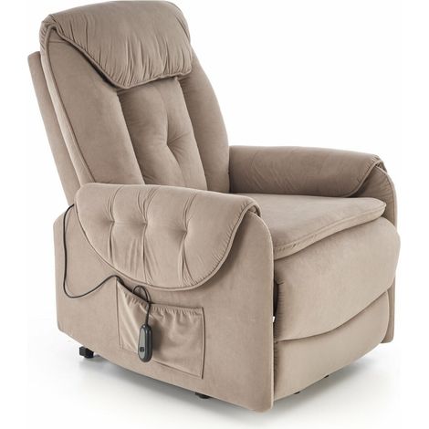 Sillón reclinable Houston 1947, Beige, 90x80x97cm, Tapiz