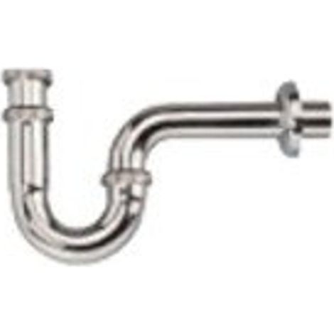 Nemo Skill Siphon pour lavabo avec tuyau d'évacuation 5/4"xD32 mm sans bonde avec rosace chrome (1/4)