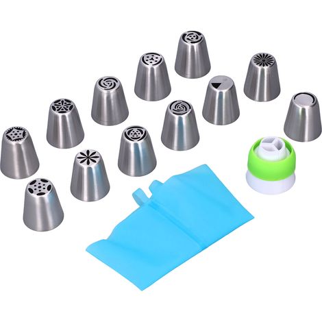 Kit de Douilles à Pâtisserie pour Gâteau, Cupcake et Muffin - Nettoyage Facile, Surface Lisse, Décoration Fleurs et Glaçage (1/5)