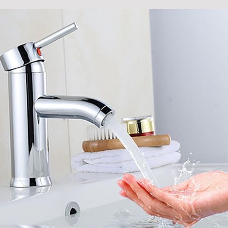 Robinet de salle de bain, robinet de lavabo blanc, robinet de haute qualité, robinet de salle de bain, résistant à l'usure (1/4)