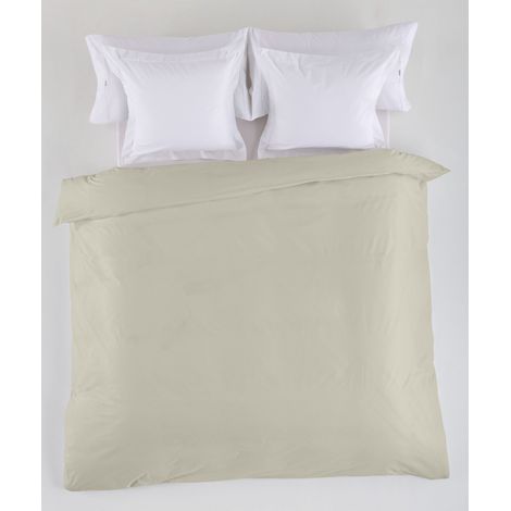 FUNDA NORDICA lisa color piedra - Cama de 135/140 (1 pieza) - 50% algodón / 50% poliéster - 144 hilos. Gramage: 115 (1/4)