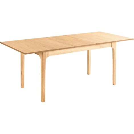 Table de Salle à Manger Extensible Placage en Frêne 160/200 x 920 cm Marron Clair Delmas