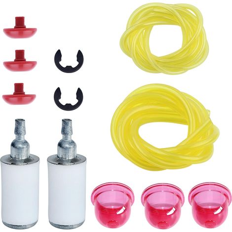 Ampoule d'amorçage de filtre de ligne de carburant Clapet pour POULAN P1500 P1500SA P2500 P3500 P4500 Coupe-bordures à essence avec clip en E Pièces de rechange 530058709 530095646 (1/5)
