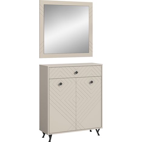 Notes Garderobenmöbel Set matt beige.
