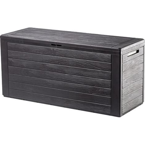 Boîte de jardin, capacité de 280L, plastique durable, résistant aux intempéries, couvercle verrouillable, adapté pour balcon (1/5)