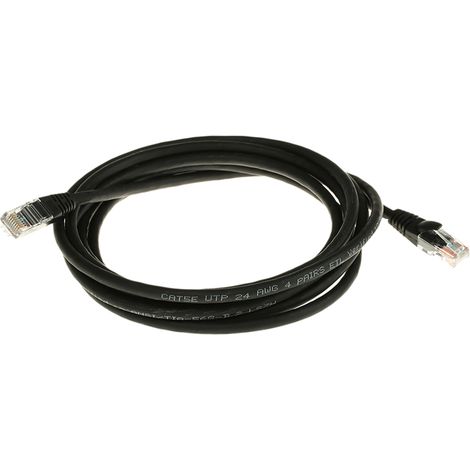 Câble Ethernet cat 5e Avec connecteur gaine LSZH Noir / , U/UTP, 3m ( Prix pour 1 ) (1/2)