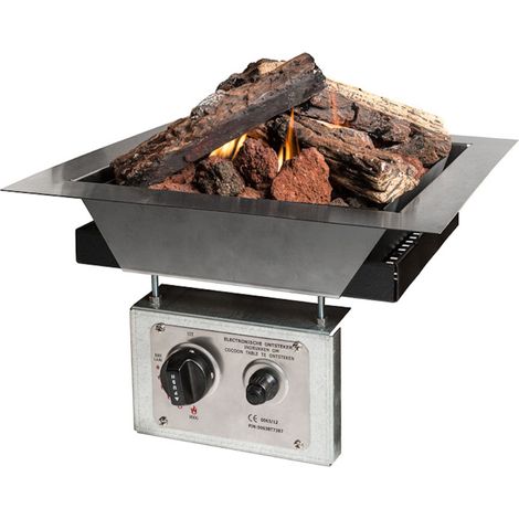 Happy Cocooning Mania Einbau-Feuerstelle 6,5 kW quadratisch 39x39x23 cm Einbaumodell Feuertisch