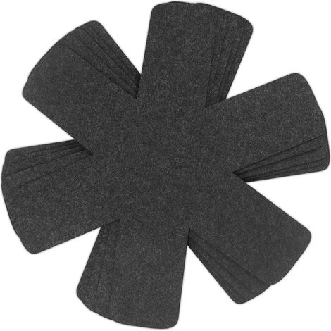Protector de sartén de fieltro - Protección de sartén - Protector de olla de tamaño ajustable - Protección de apilamiento para una protección perfecta de la sartén (1/5)