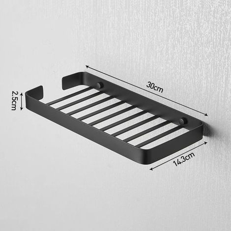 (B Noir) Étagère d'angle de salle de bain, organisateur mural, porte-shampoing, rangement pour douche, accessoires de salle de bain, étagère pour appareils électroménagers EL433 (1/5)