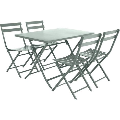 Salon de jardin 4 places Greensboro - Olive - Hespéride (1/5)