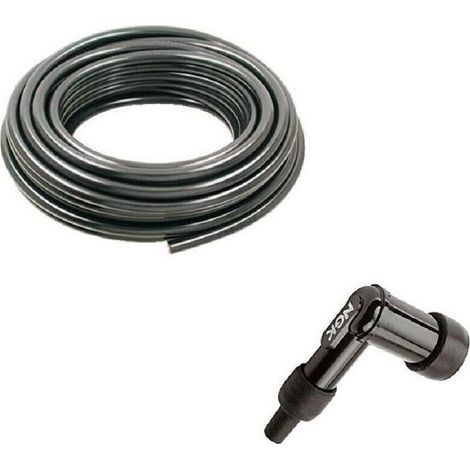 Fil à bougie 7mm + antiparasite NGK LB10F tondeuse tracteur motoculteur réparation (1/2)
