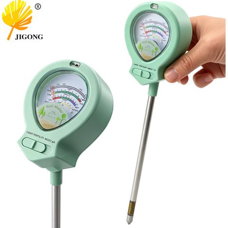 Testeur de sol 4 en 1 (pH, humidité, lumière, fertilité) pour le jardinage et les plantes en pot (1/5)
