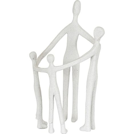 Kin Large Family Ornament - Ceramic - L19 x W19 x H31 cm - White