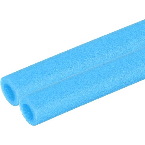 2 Pieces Foam Insulation Tube, Foam Covers for Pool Noodles 3/8" (10mm) ID x 3.3FT x 13/16" OD, Insulation Pipe Heating Protection and Preservation Sleeve, Blue (1/5)