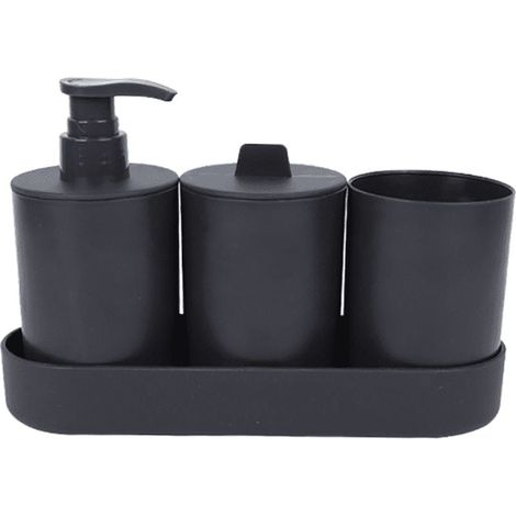 Ensemble d'accessoires de salle de bain 4 pièces 28737ES, noir mat, 24,5 cm x 8,9 cm x 16,2 cm (1/5)