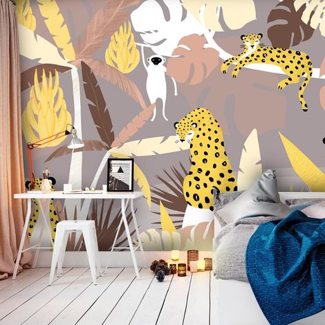 Papier peint Cheetahs in the Jungle - Third Variant - 150 x 105 cm (1/4)