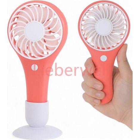 3 x Portable Battery Operated Mini Fan with Stand, ABS, AAA or USB Powered, 10 x 7 x 19.5 cm, Desk and Travel Fan (1/5)