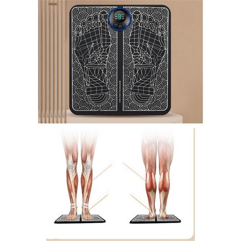 Coussin Massage Pieds Appareil EMS Stimulateur Musculaire Détente Domicile Usage Quotidien (1/4)