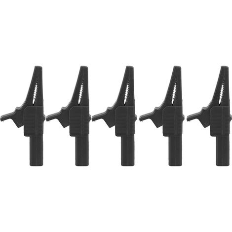 Satz mit 5 J.60039 Multifunktions-Sicherheitsprüfklemmen mit 4-mm-Buchse für elektronische Messgeräte (schwarz) (1/5)