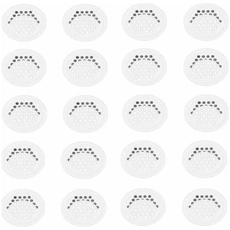 Aerartion Grille 20 Pieces Ventilation Grille 35mm Ventilation Grille Ventilation Grille Ventilation Grille Hole Stainless Steel White Round Ventilation Grille for Kitchen Cupboard Furniture (1/4)