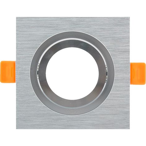 IluminaShop - Aro Basculante Cuadrado Niquel para GU10/MR16 (1/3)