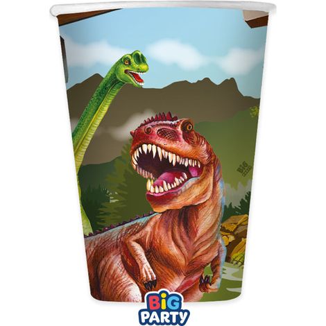 Big Party Bicchieri Carta 250 Cc Dinosaurs Cf 6 Pz