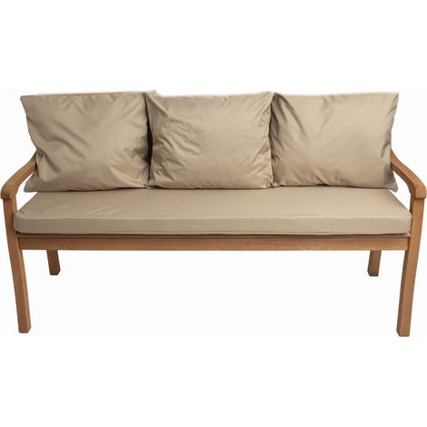 Coussins pour banc 160x50x7/3x50x56cm, coussins pour Banquette jardin Beige, coussins pour banc interieur, Coussins 3places pour balancelle (1/5)
