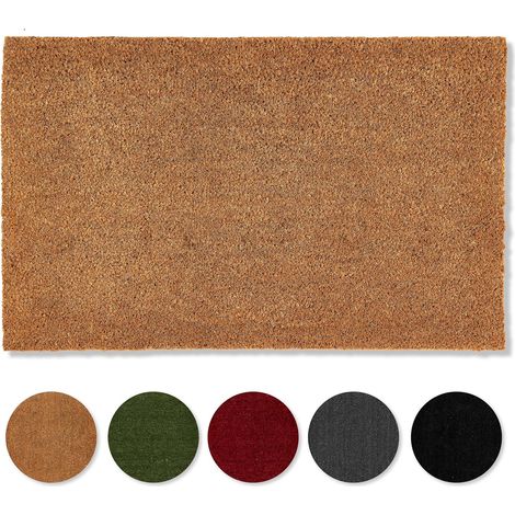 Paillasson Coco antidérapant - Tapis pour l'extérieur Couvert Resistant - Fibre Naturelle Durable - 100% Coco 40x60 cm Naturel (1/5)