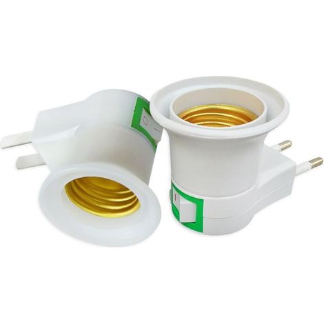 Douille de lampe Converter EU Plug Interrupteur de sécurité support de lampe avec Power On/Off commutateur de commande, Douille E27 support de lampe support de lampe par (1/5)